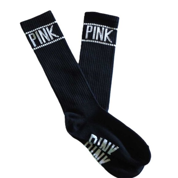 Victoria's Secret PINK Over The Calf Dark Blue NWOT OS Fits Most - Picture 2 of 7